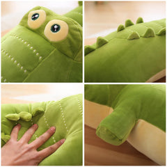 Elfishgo crocodile pillow supports relaxation during TV time.