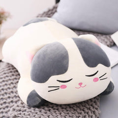 Elfishgo soft plush cat cushion on bed ideal for lounging.