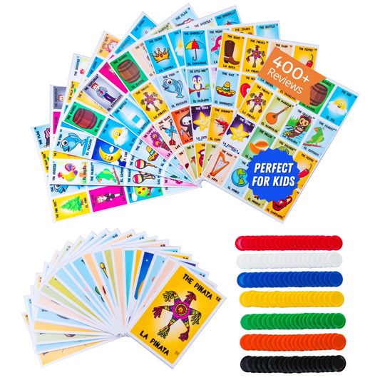 ELIASM Loteria deck of cards for quick Spanish word recognition.