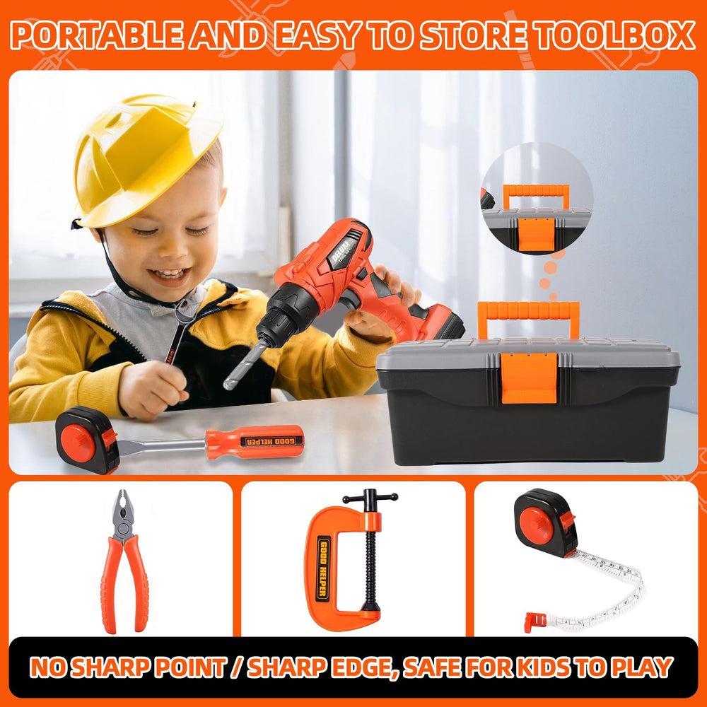 Elitoky bright-red toolbox image showcases portable storage and easy cleanup after play