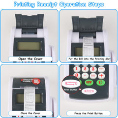 Receipt printing slot on Ella Dream toy creating tangible receipts for play.