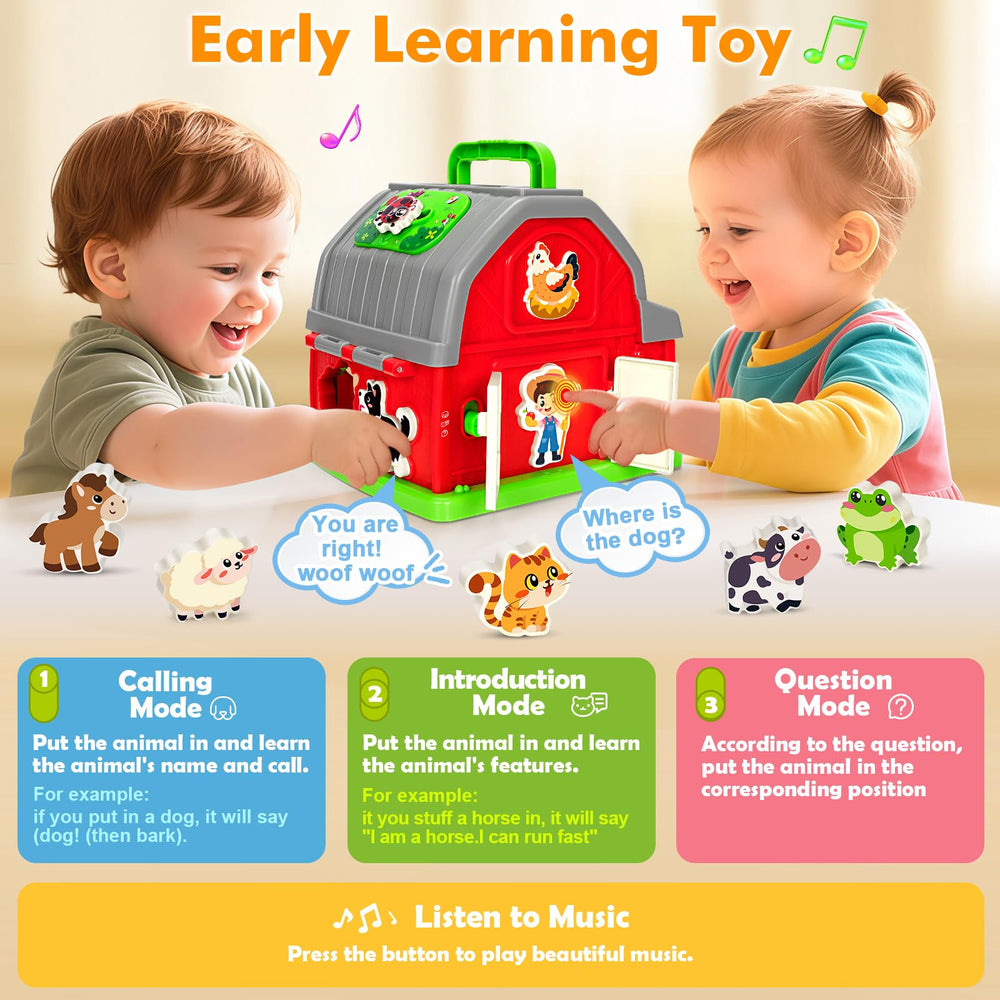 Ellinjan duck animal block for shape recognition and fine motor practice.