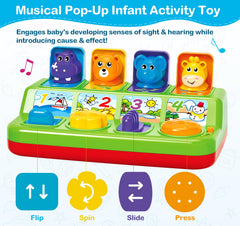 Ellinjan animal sounds and buttons promote fine motor skills and exploration