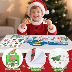 Ellinjan travel edition sticker book with foldable pad for on-the-go art