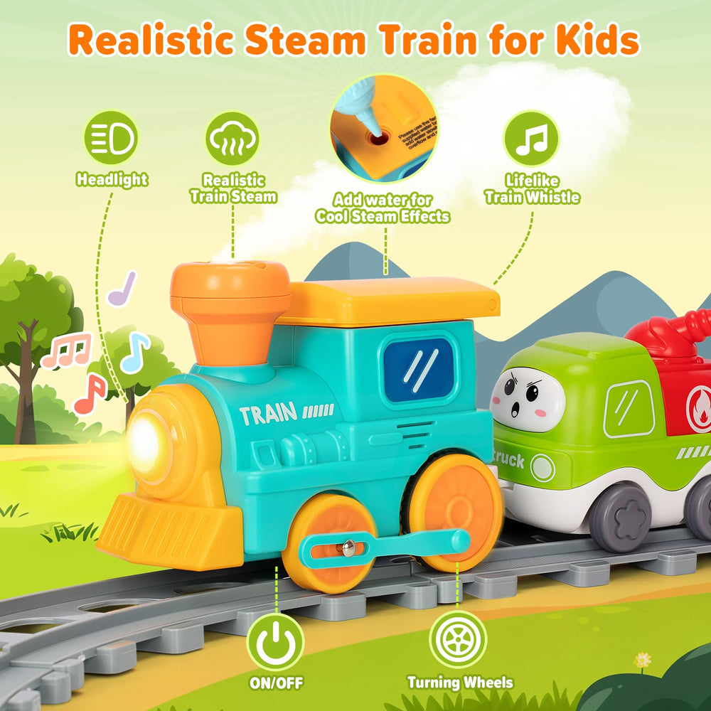 Ellinjan water injector creating safe mist for realistic train experience