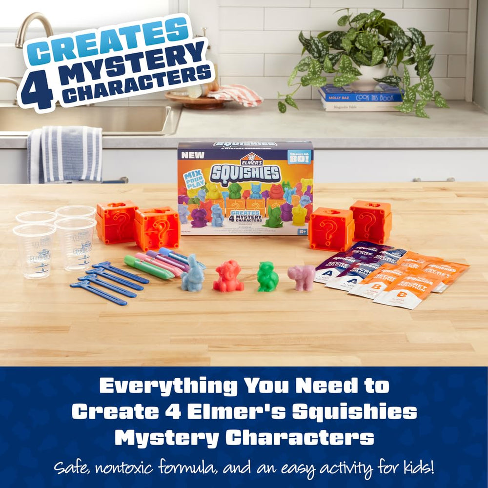 Elmer's Squishies kit molds and solutions ready to pour for custom squishies