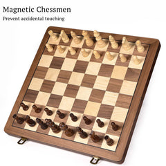 ELONGDI magnetic chess pieces close-up with felt and secure hold.