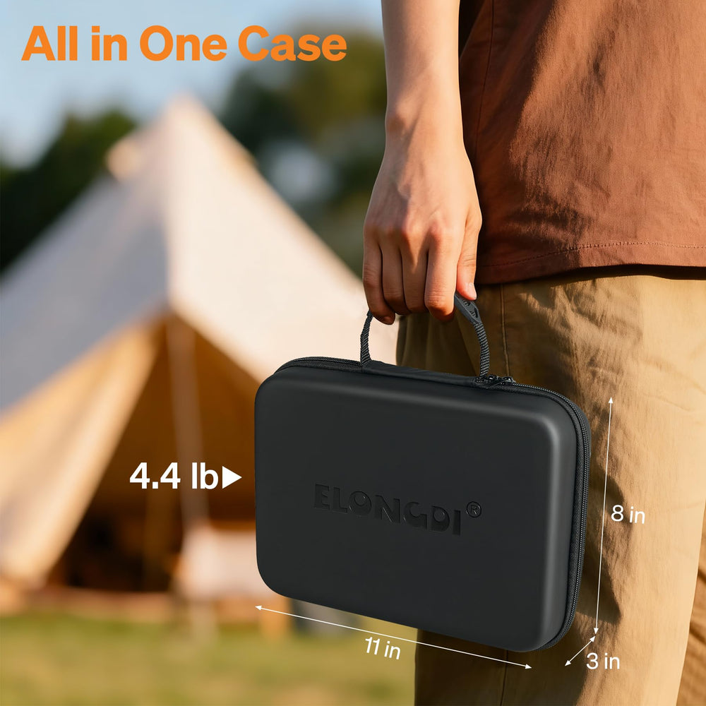 ELONGDI Rummy Cube case open with tiles neatly stored for quick setup.