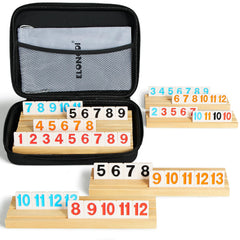 ELONGDI Rummy Cube tiles arranged for game night with clear numbers.