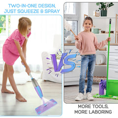 Eloslos mop pads reusable for easy cleanup by kids
