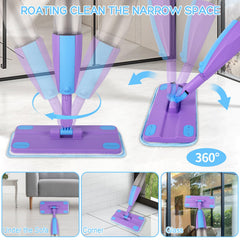 Eloslos spray mop rotating head reaches corners during play