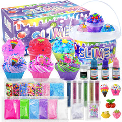 Elover Clear Slime Kit bucket enables kids to craft and display slime art