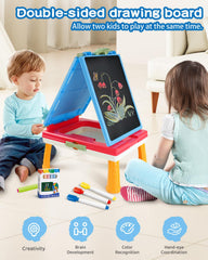 Elovien Kids Easel portable design suitable for small spaces and on-the-go creativity.