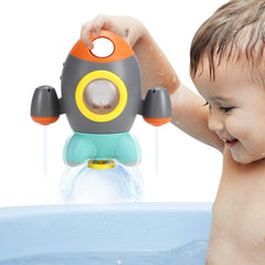 Elovien space rocket bath toy in tub engages little ones and sparks imaginative play.