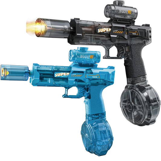 ELPSCGROO electric water gun with light-up nozzle for bright, exciting battles.
