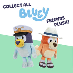 Embroidered details on Bluey and Bingo plush for realism.