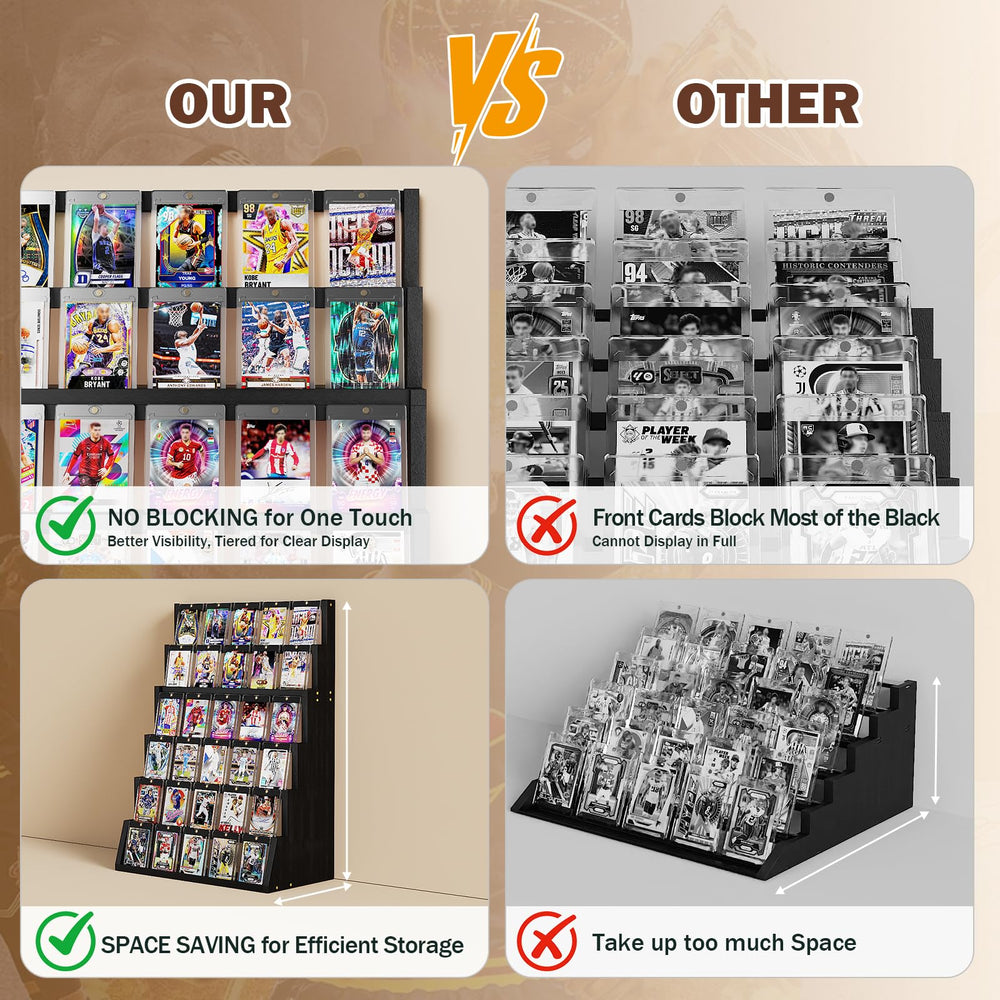 Emfogo large-capacity stand holds graded or magnetic cards for organized showcases