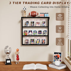 Emfogo three dedicated shelves optimize sports card display in any room.