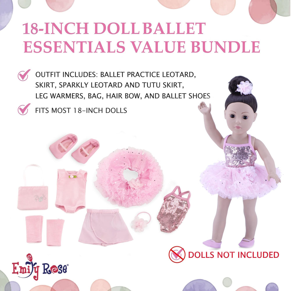 Emily Rose 18-inch doll leg warmers keep tiny legs warm during practice