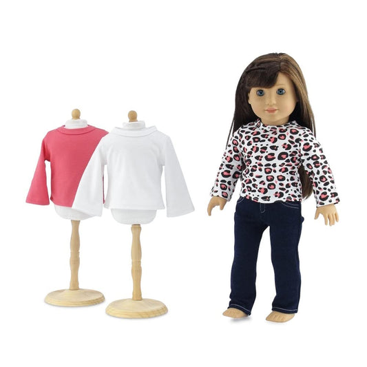 Emily Rose 18-inch doll jeans in stretch fabric for everyday play