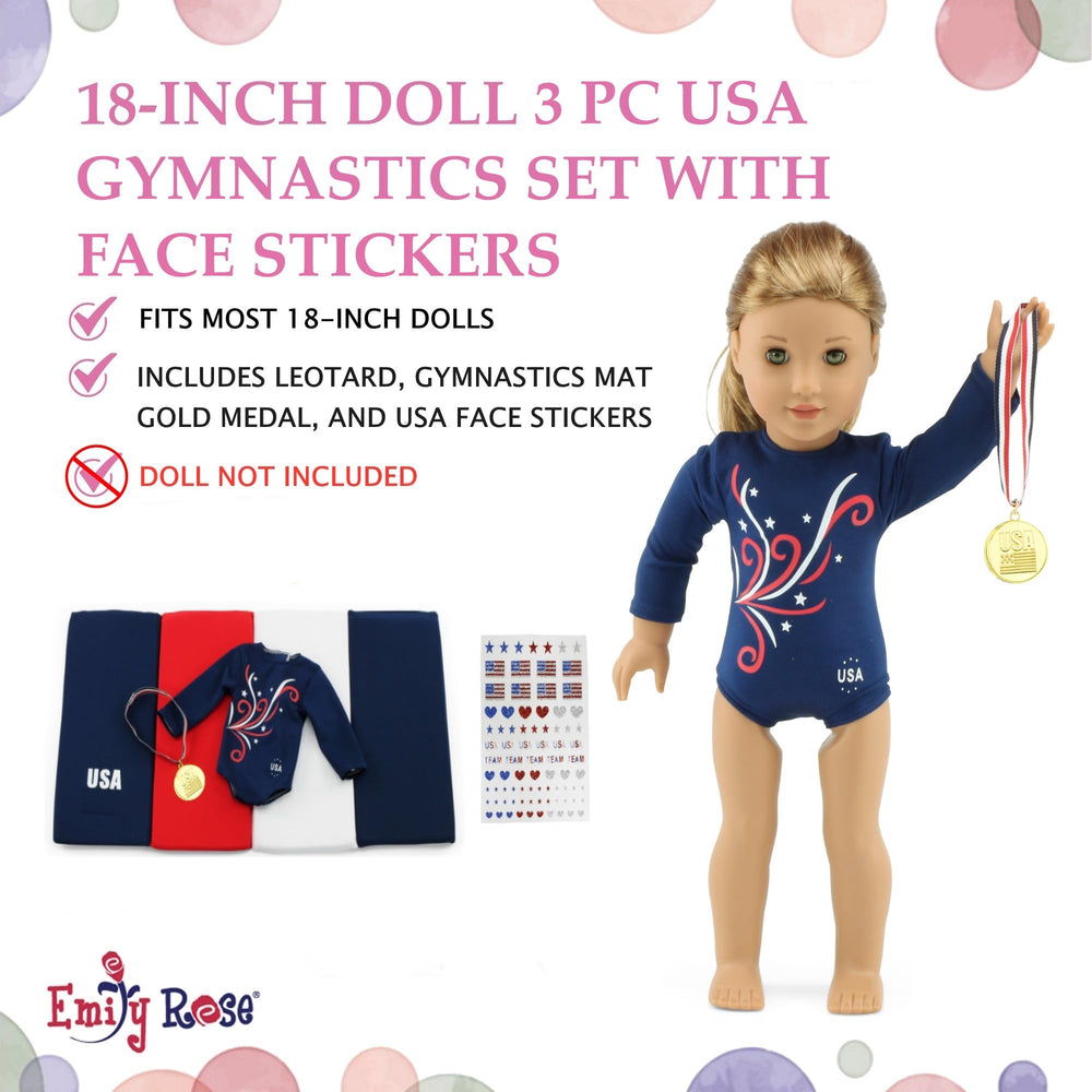 Emily Rose gold medal highlights pretend gymnastics achievements during routines.