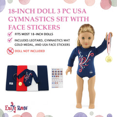 Emily Rose gold medal highlights pretend gymnastics achievements during routines.