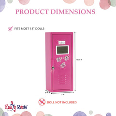 Emily Rose five doll hangers help neatly organize outfits.