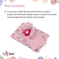 Emily Rose 5-piece bedding set with floral comforter and pillows for cozy realism