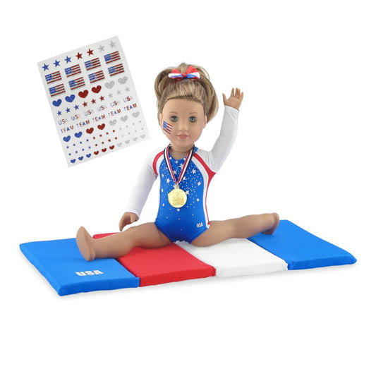 Emily Rose bejeweled leotard for 18 inch dolls adds sparkle to dress up.