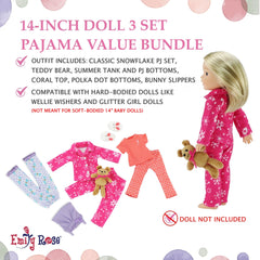 Emily Rose summer coral polka dot pajamas in a playful ensemble.