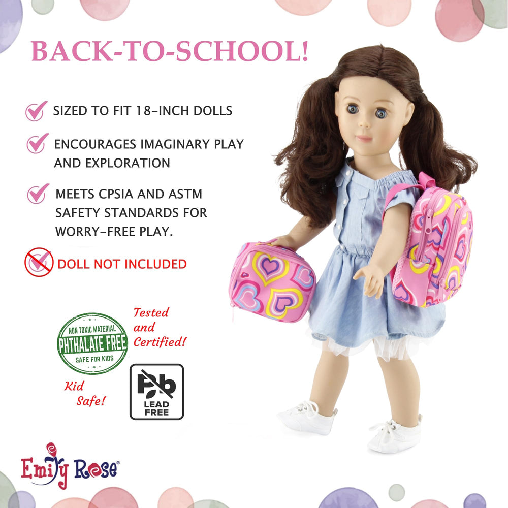 Emily Rose math book supports imaginative learning during classroom-style doll setup.