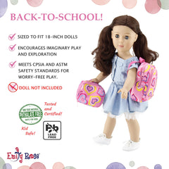 Emily Rose math book supports imaginative learning during classroom-style doll setup.
