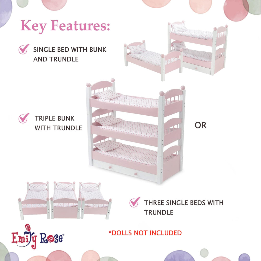 Emily Rose wood construction with non-toxic finish for safe play.