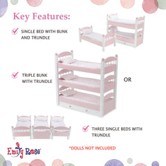 Emily Rose wood construction with non-toxic finish for safe play.