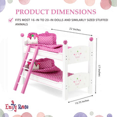 Two-stackable doll beds offer flexible sleepover configurations.