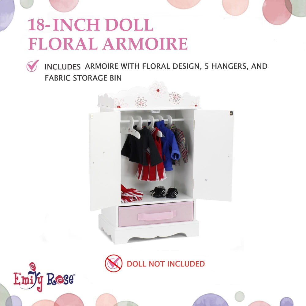 Emily Rose wooden doll closet highlighting premium construction for lasting use