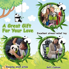 Emoin Panda 30cm size, compact plush ideal for kids and adults.