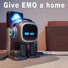 EMOPET AI Desk Robot Companion charging station setup for uninterrupted playback