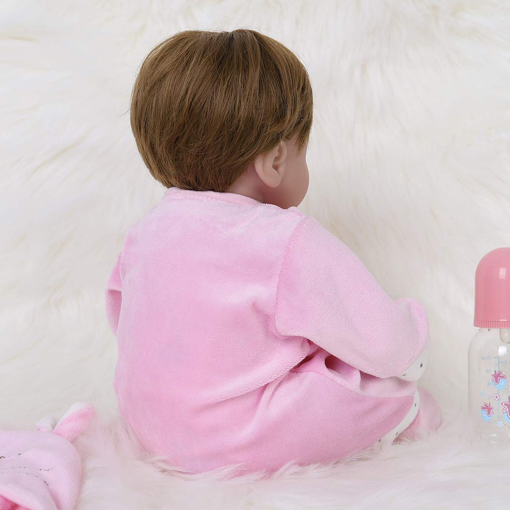 Weighted soft-bodied ENADOLL doll for realistic handling and gentle play.