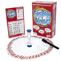 Endless Games Everybody Knows! 2018 box front, highlighting quick party trivia for game nights.