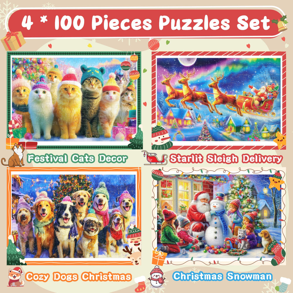 Engfa Christmas puzzles sleigh delivery scene supports patience and problem-solving