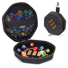 ENHANCE DND Dice Tray Case front view showing rugged shell and ready storage.