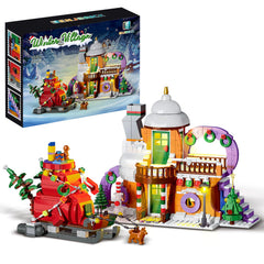 ENJBRICK Christmas house building parts for creative holiday decor and family play