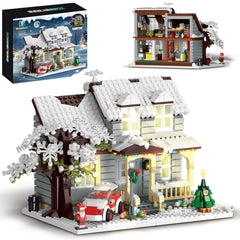 ENJBRICK Christmas house with lights enhances cozy holiday display and playtime