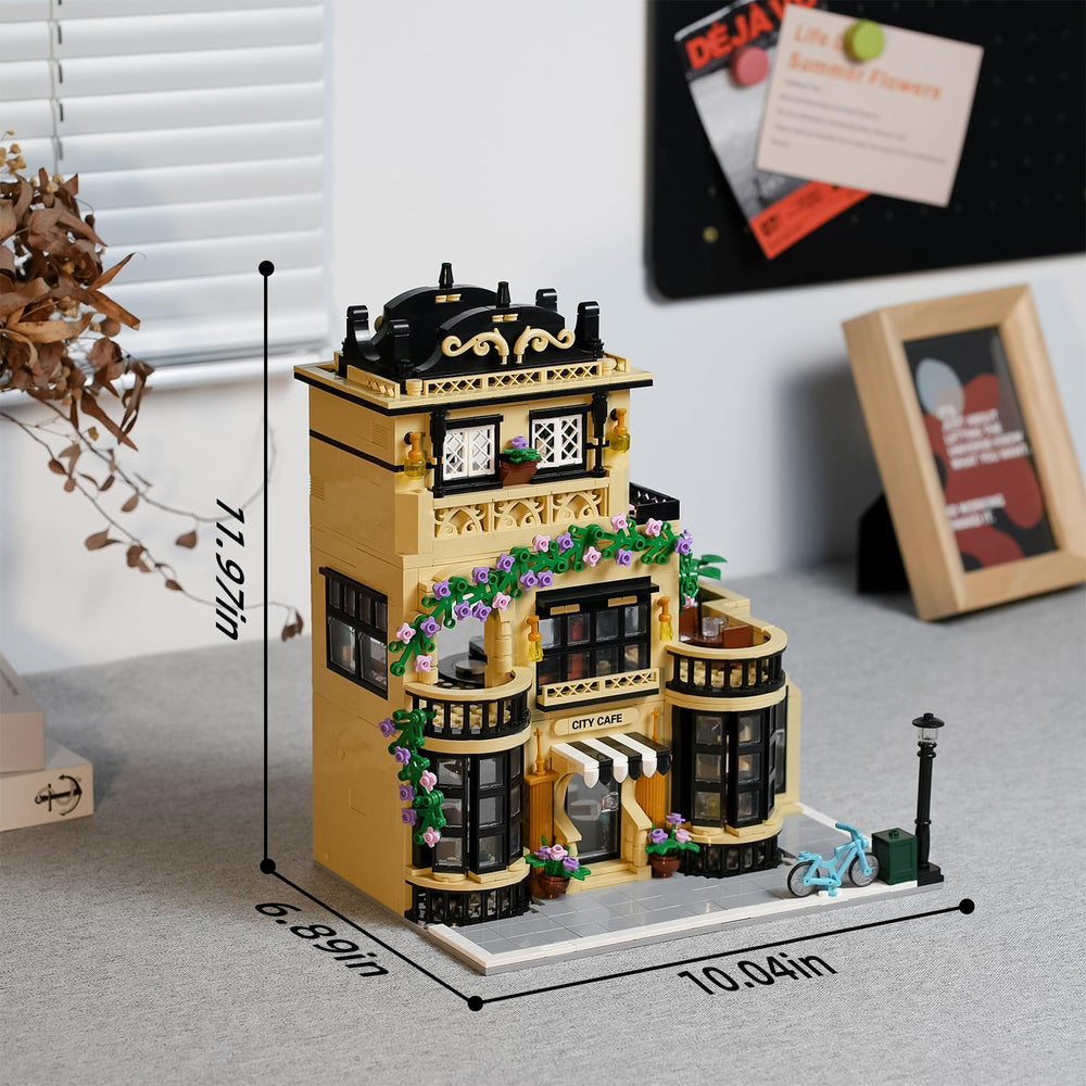ENJBRICK Flowers City Coffee Shop detachable floors enable easy interior access