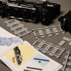 ENJBRICK instruction manual visible to guide step-by-step building.