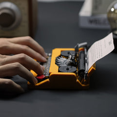 ENJBRICK Typewriter keys detailed close-up for authentic vintage building charm.