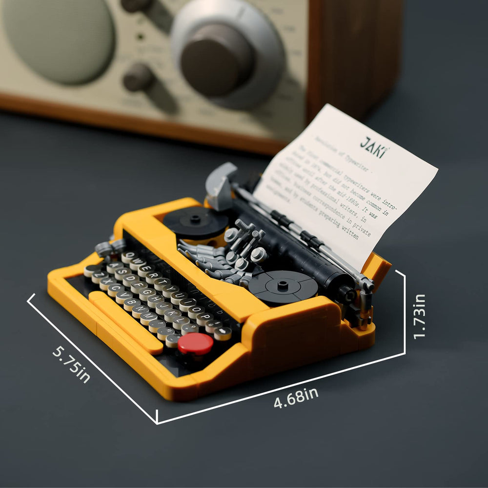 ENJBRICK Typewriter mini display-ready kit for shelves or desk setup.