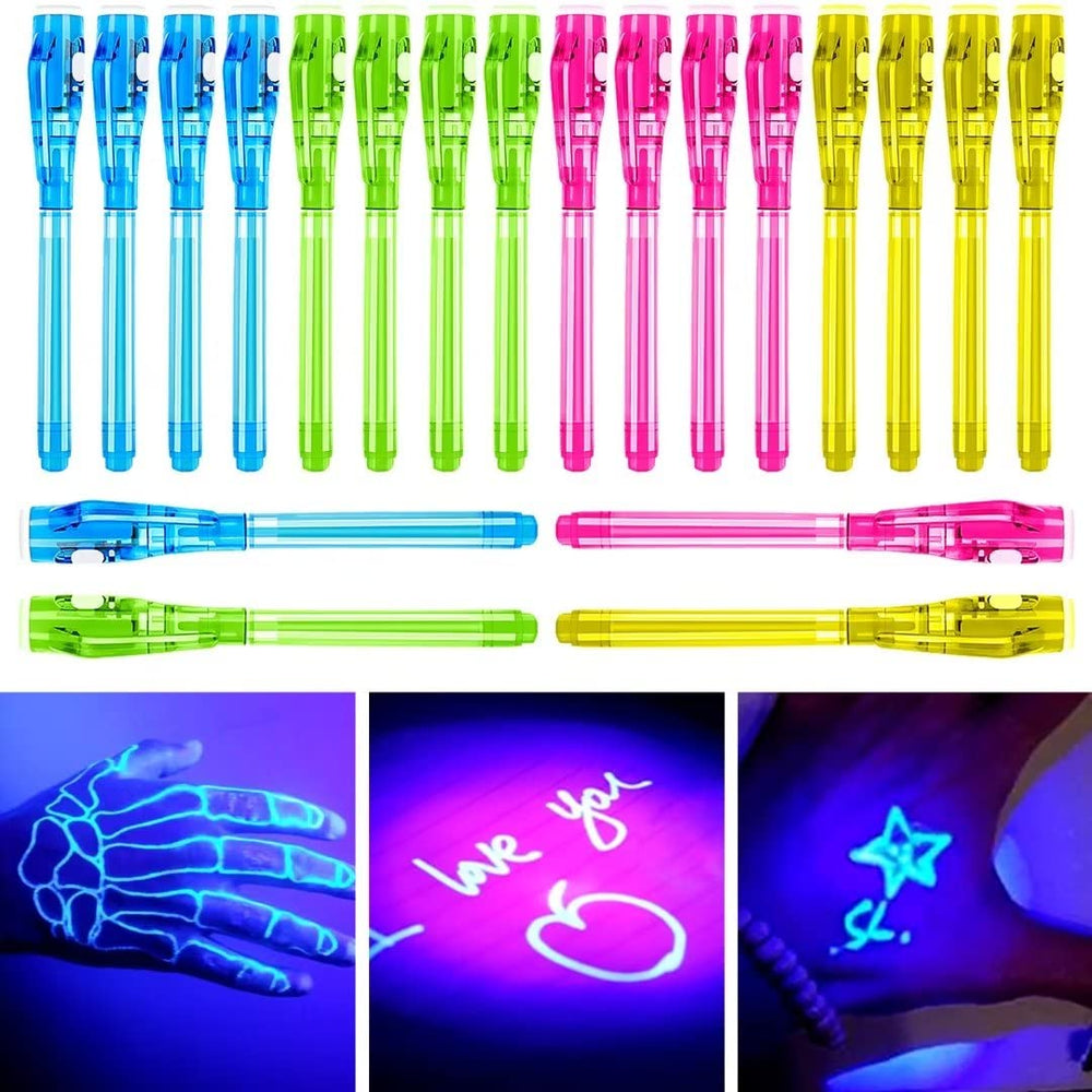 ENJOCASES invisible ink pen with cap light reveals secret messages.