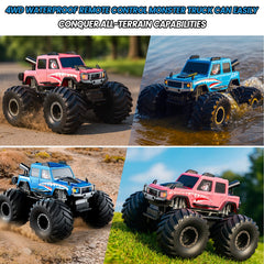 EnjoyFly waterproof RC monster truck ready for poolside adventures.